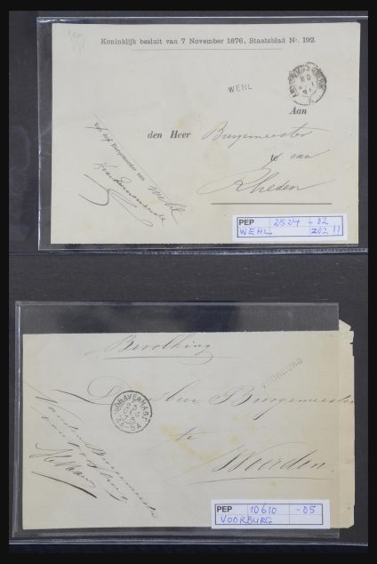 21718 Postal cards with gothic long cancels. - Image 1