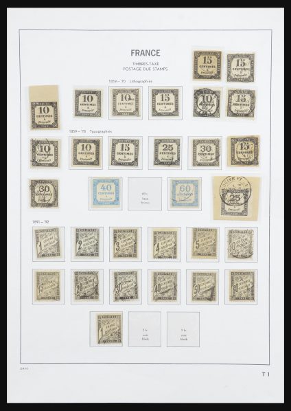 27971 France postage dues 1859-1946. - Image 1