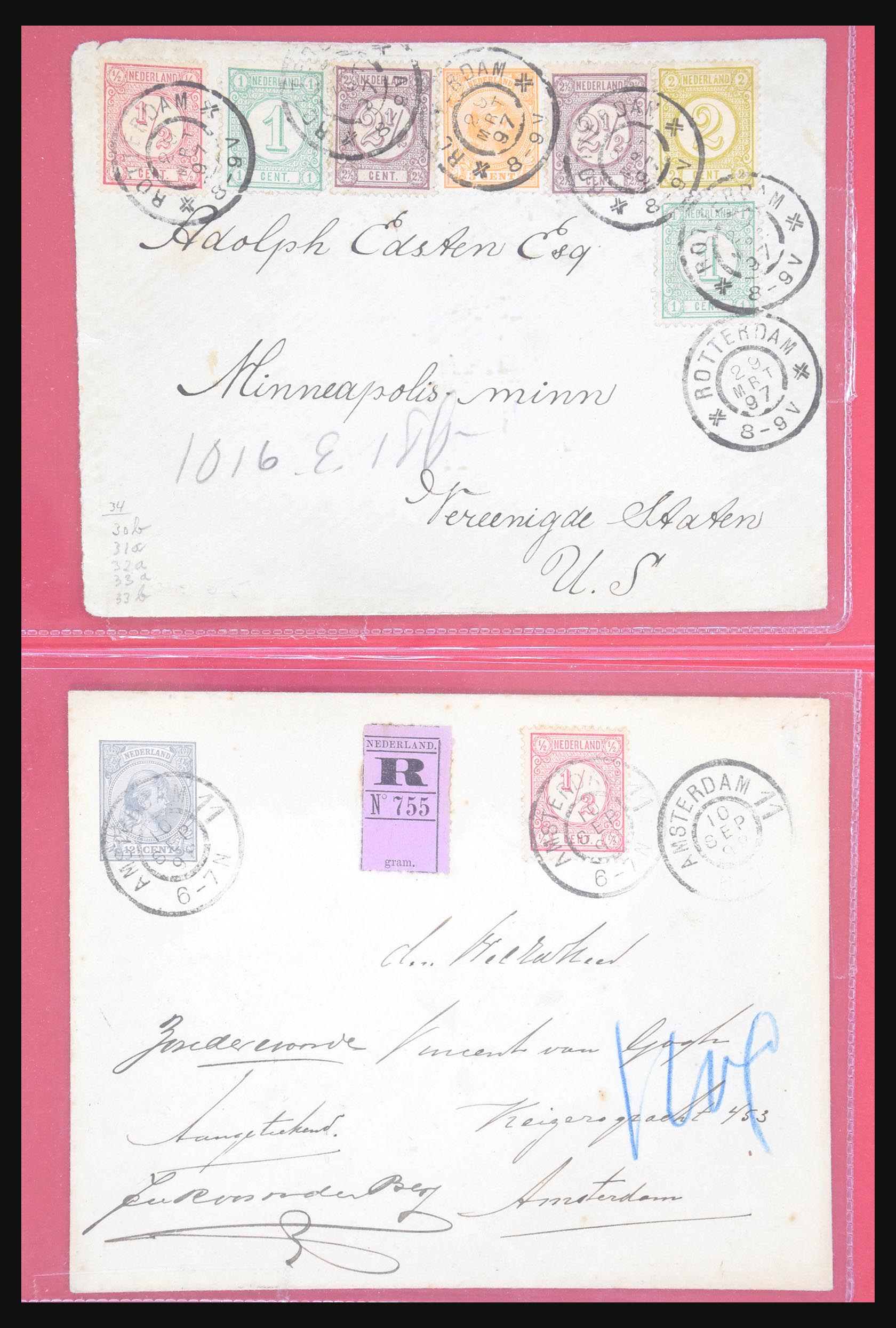 31014 001 31014 Netherlands covers 1891-1898. - Image 1