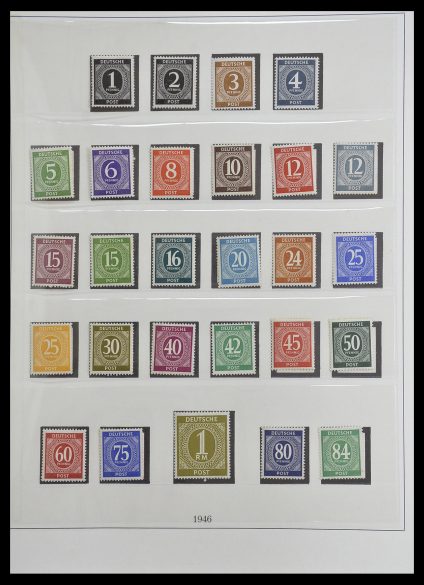 Stamp collection 33216 German Zones 1945-1949.