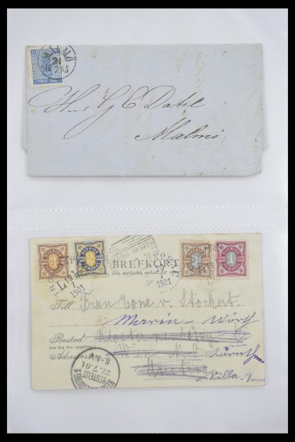Stamp collection 33241 Scandinavia covers 1860-1930.