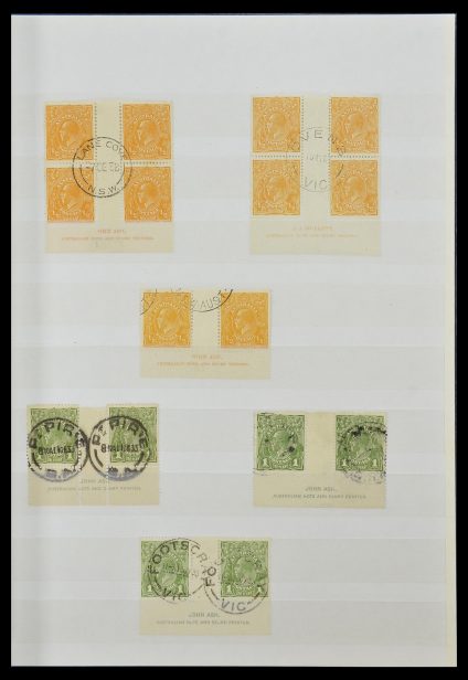Stamp collection 33246 Australia imprint blocks 1926-1932.