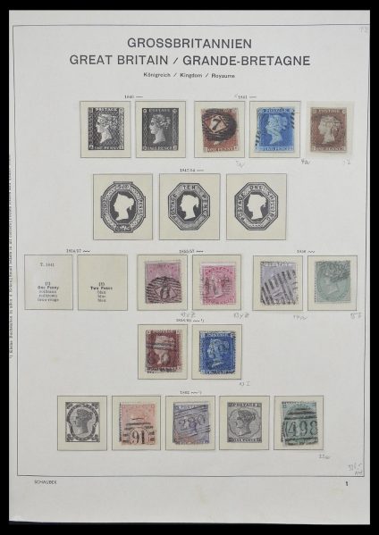 Stamp collection 33250 Great Britain 1841-1995.