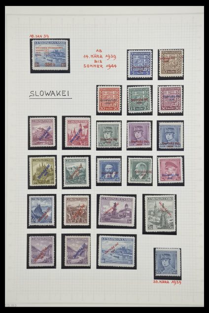 Stamp collection 33254 Slovakia 1939-1945.