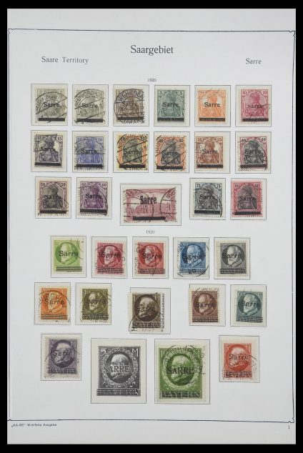 Stamp collection 33265 Saar 1920-1924.