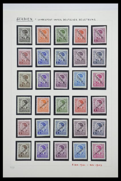 Stamp collection 33266 German occupation Serbia 1941-1943.