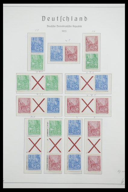 Stamp collection 33271 DDR combinations 1955-1990.