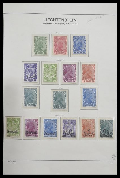 Stamp collection 33274 Liechtenstein 1912-1996.
