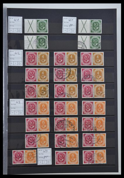 Stamp collection 33275 Bundespost combinations 1951-1960.