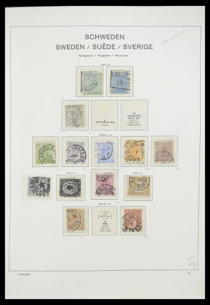 Stamp collection 33293 Sweden 1855-1996.