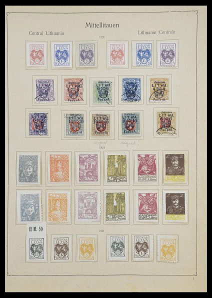 Stamp collection 33440 Central Lithuania 1920-1921.