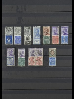 Stamp collection 33472 Italy stamps with adverts 1924-1925.