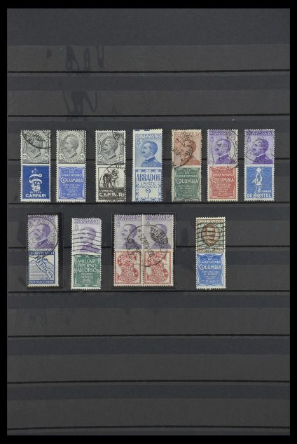 Stamp collection 33472 Italy stamps with adverts 1924-1925.
