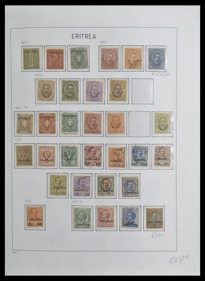 Stamp collection 33474 Eritrea 1893-1934.