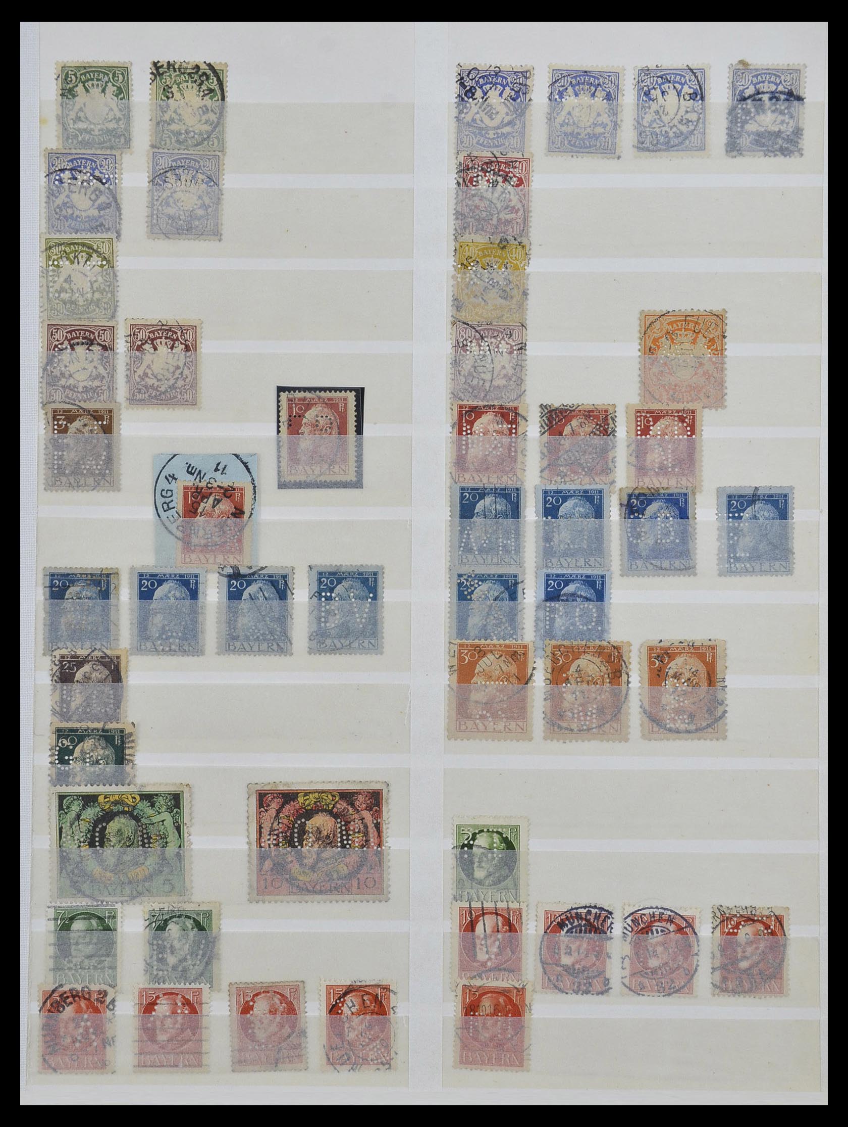 33481 Bavaria and German Reich perfins 1888-1940. - Smits Philately