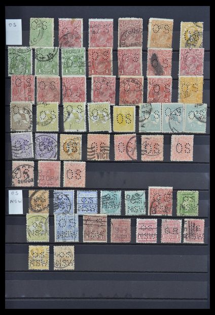 Stamp collection 33510 Australia perfins 1900-1970.