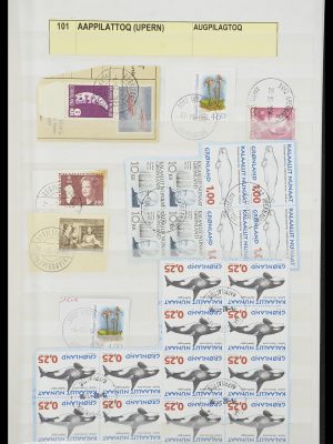 Stamp collection 33554 Greenland cancels 1938-2000.