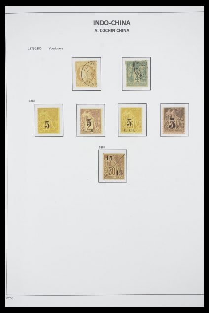 Stamp collection 33695 Indochina 1876-1946.