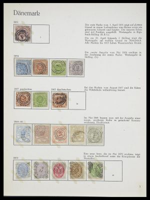 Stamp collection 33708 Denmark 1851-1970.
