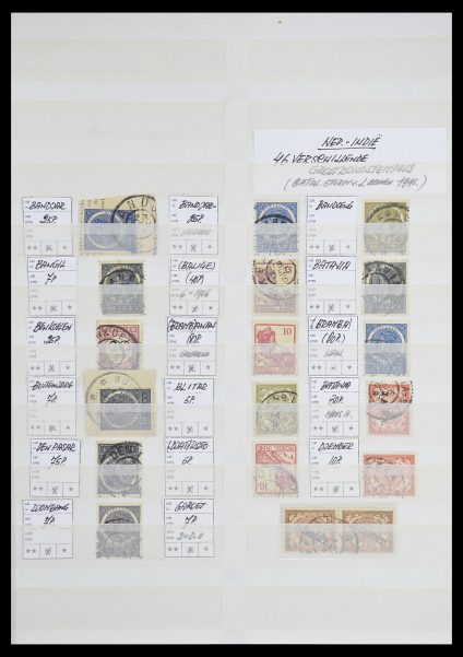 Stamp collection 33718 Dutch east Indies cancels.
