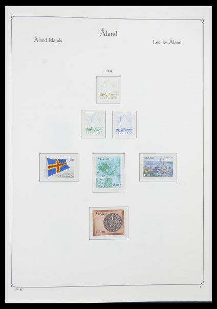 Stamp collection 33783 Aland 1984-2001.