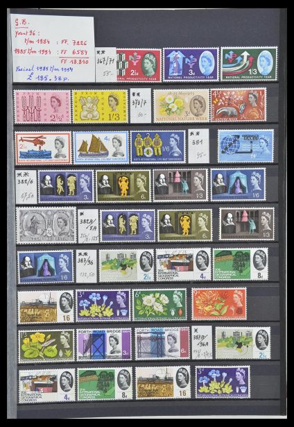 Stamp collection 33802 Great Britain 1963-1994.