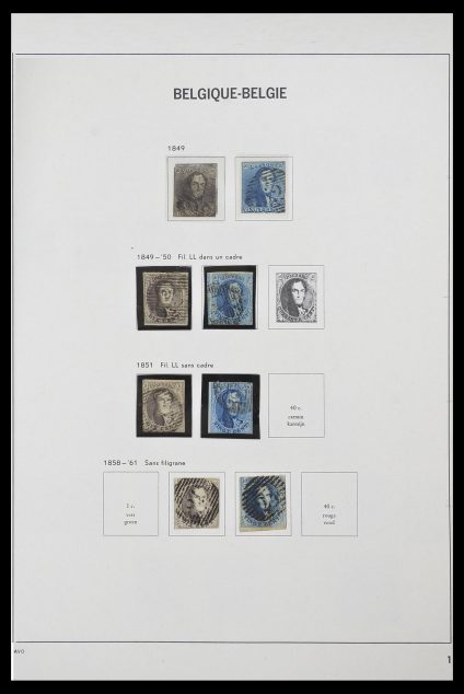 Stamp collection 33769 Belgium 1849-1988.