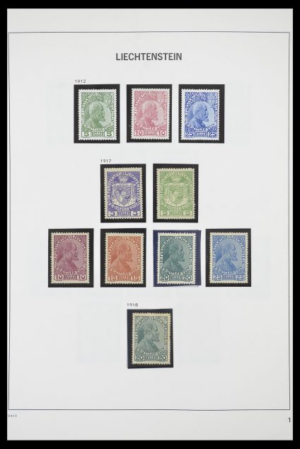 Stamp collection 33890 Liechtenstein 1912-1986.