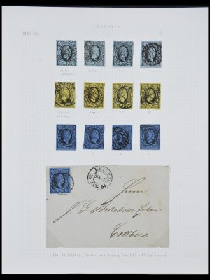 Stamp collection 33966 Saxony 1851-1863.