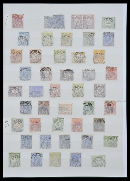 Stamp collection 33992 Netherlands smallround cancels.