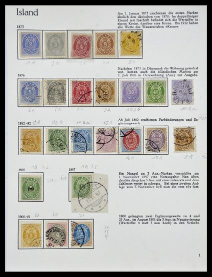 Stamp collection 34070 Iceland 1873-1980.