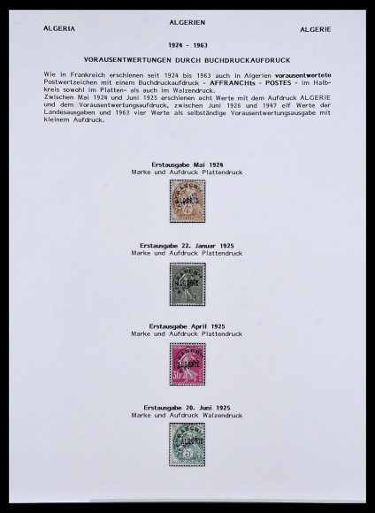 Stamp collection 34076 Algeria precancels 1924-1963.