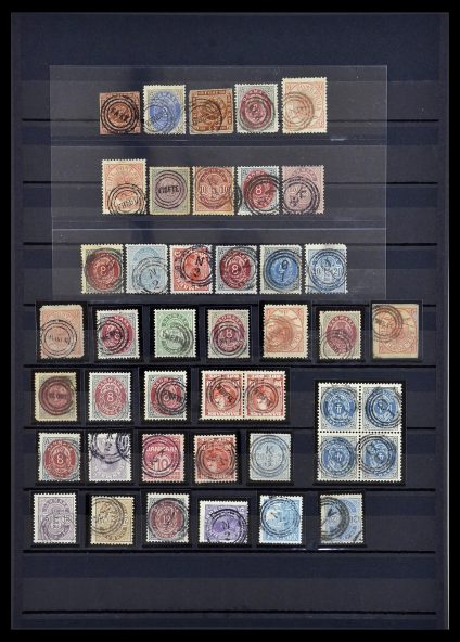 Stamp collection 34116 Denmark cancels 1854-1900.