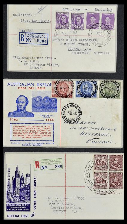 Featured image of Stamp Collection 34118 Australia FDC's 1944-1952.
