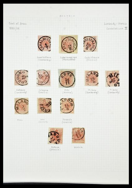 Stamp collection 34124 Lombardy Venice 1850-1854.