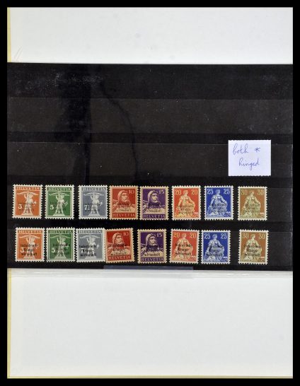 Featured image of Stamp Collection 34135 Switzerland back of the book 1910-1950.