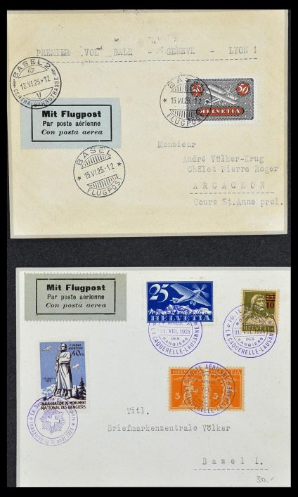 Featured image of Stamp Collection 34141 Switzerland airmail covers 1920-1960.