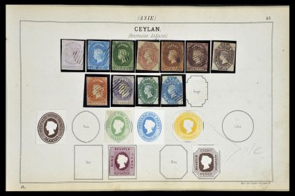Featured image of Stamp Collection 34370 Ceylon 1855-1858.