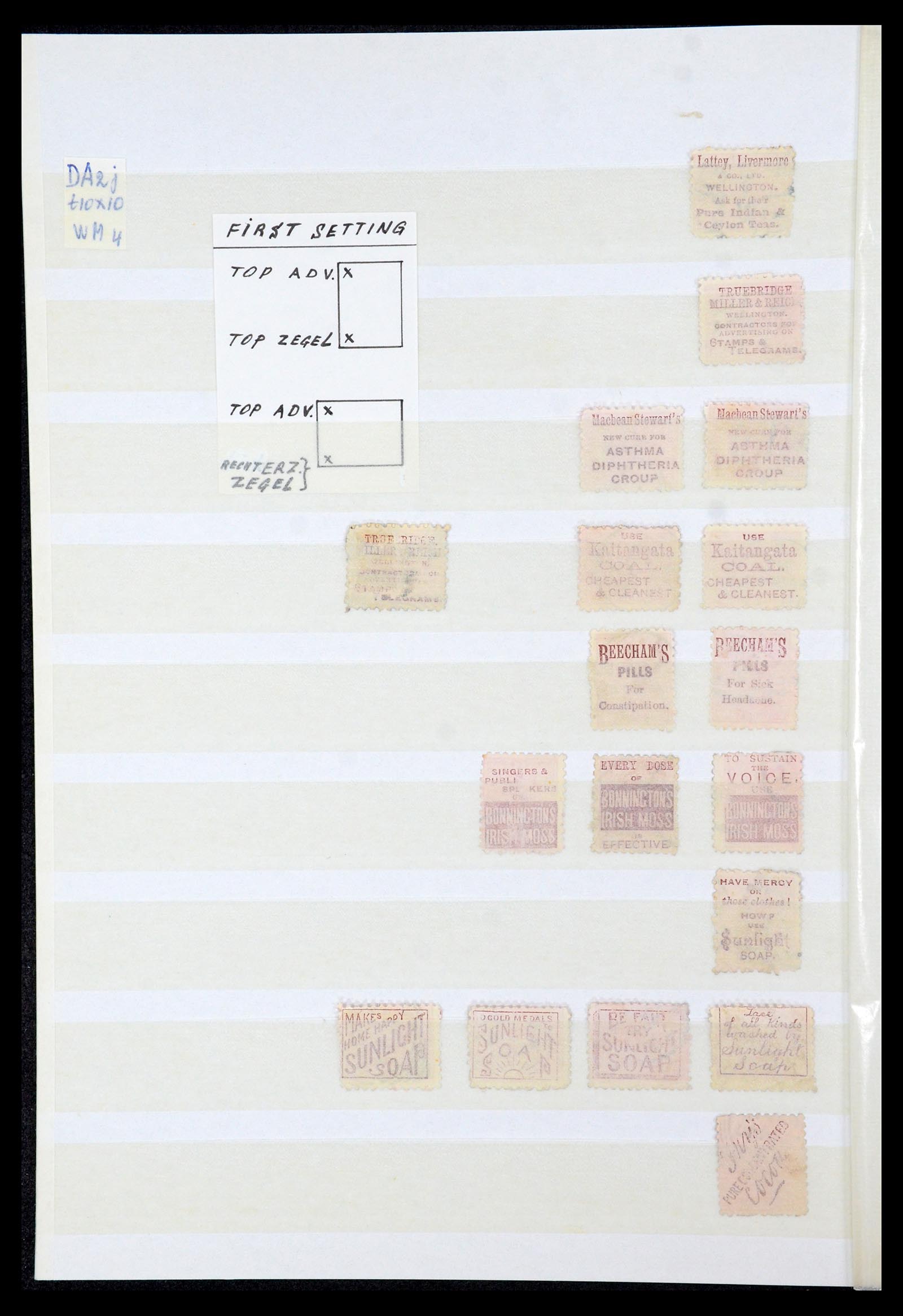 35730 001 35730 New Zealand advertising overprints 1882-1897. - Image 1