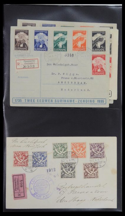 36458 Surinam covers and FDC's 1930-1969. - Image 1