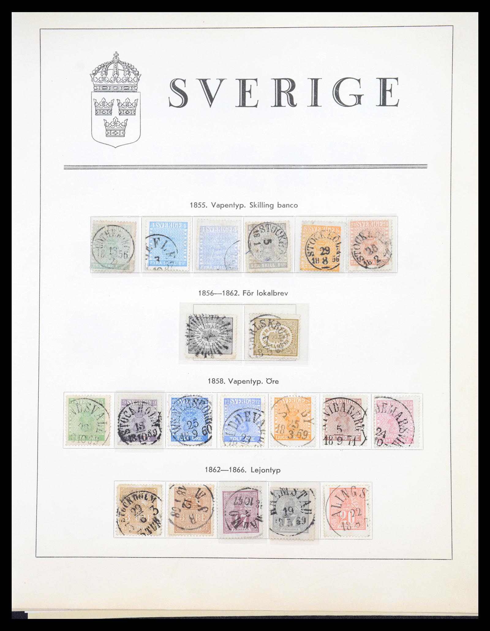36579 Sweden complete collection 1855-1975. - Smits Philately