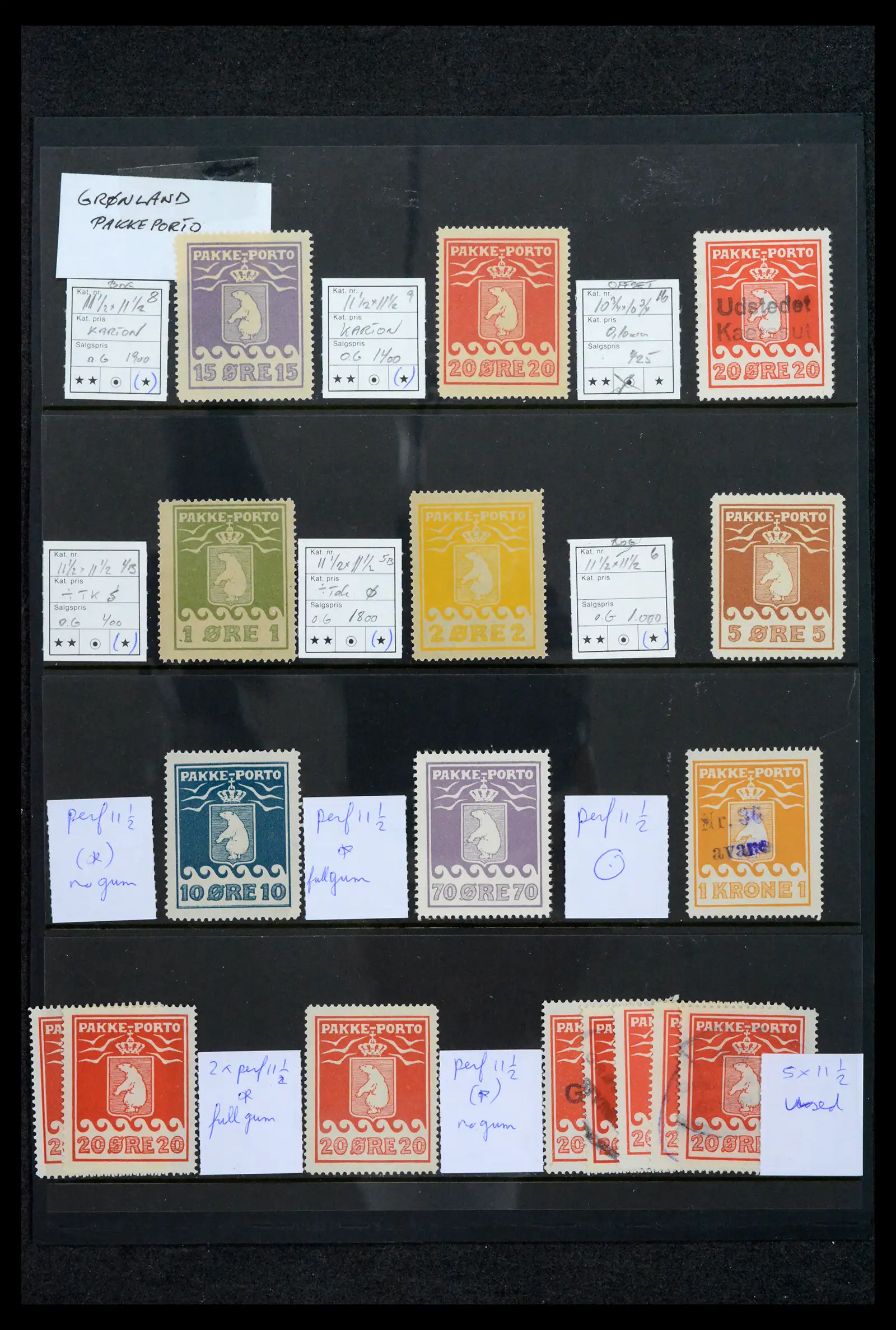 40364 0001 40364 Greenland Pakke Porto 1935-1937. - Image 1