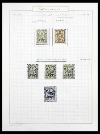41105 Poland local stamps supercollection 1915-1918. - Image 1