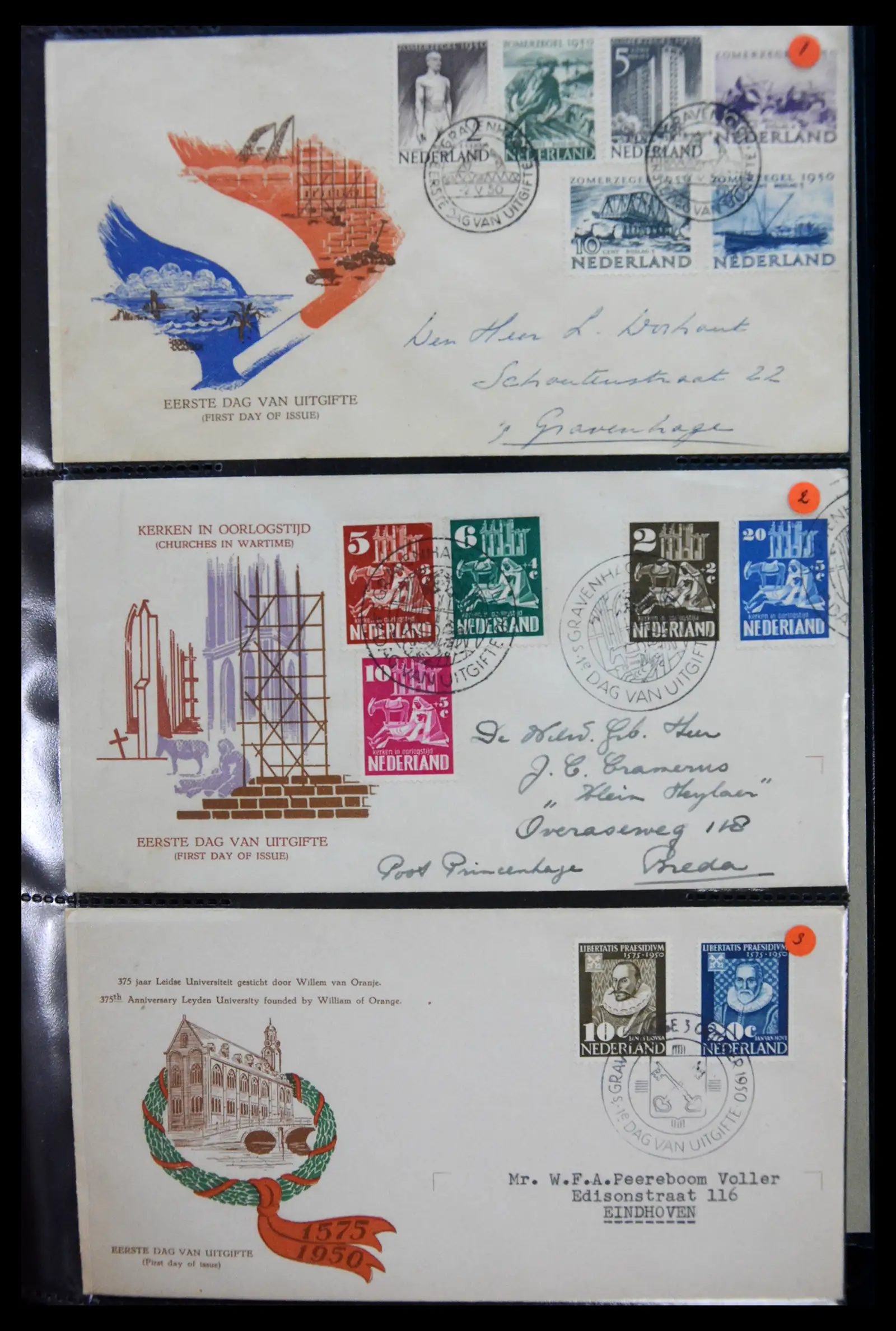 41268 0001 41268 Netherlands FDC's 1950-1972. - Image 1