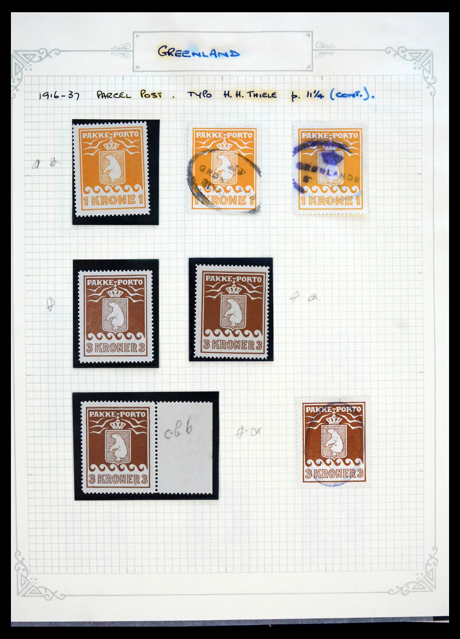 41262 0003 41262 Greenland Pakke-Porto 1916-1937. - Image 1