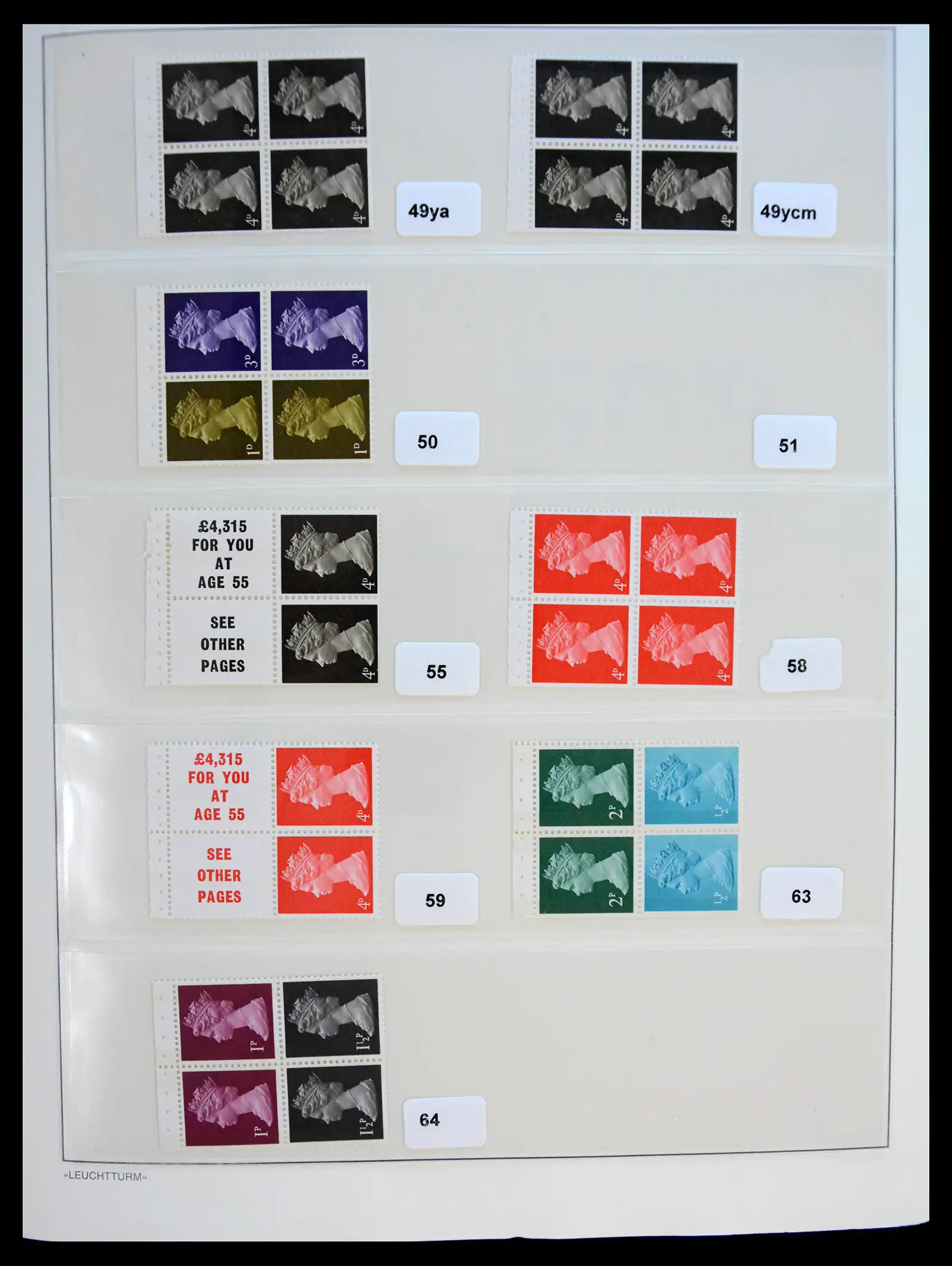 41293 0001 41293 Great Britain booklet panes 1967-2016. - Image 1