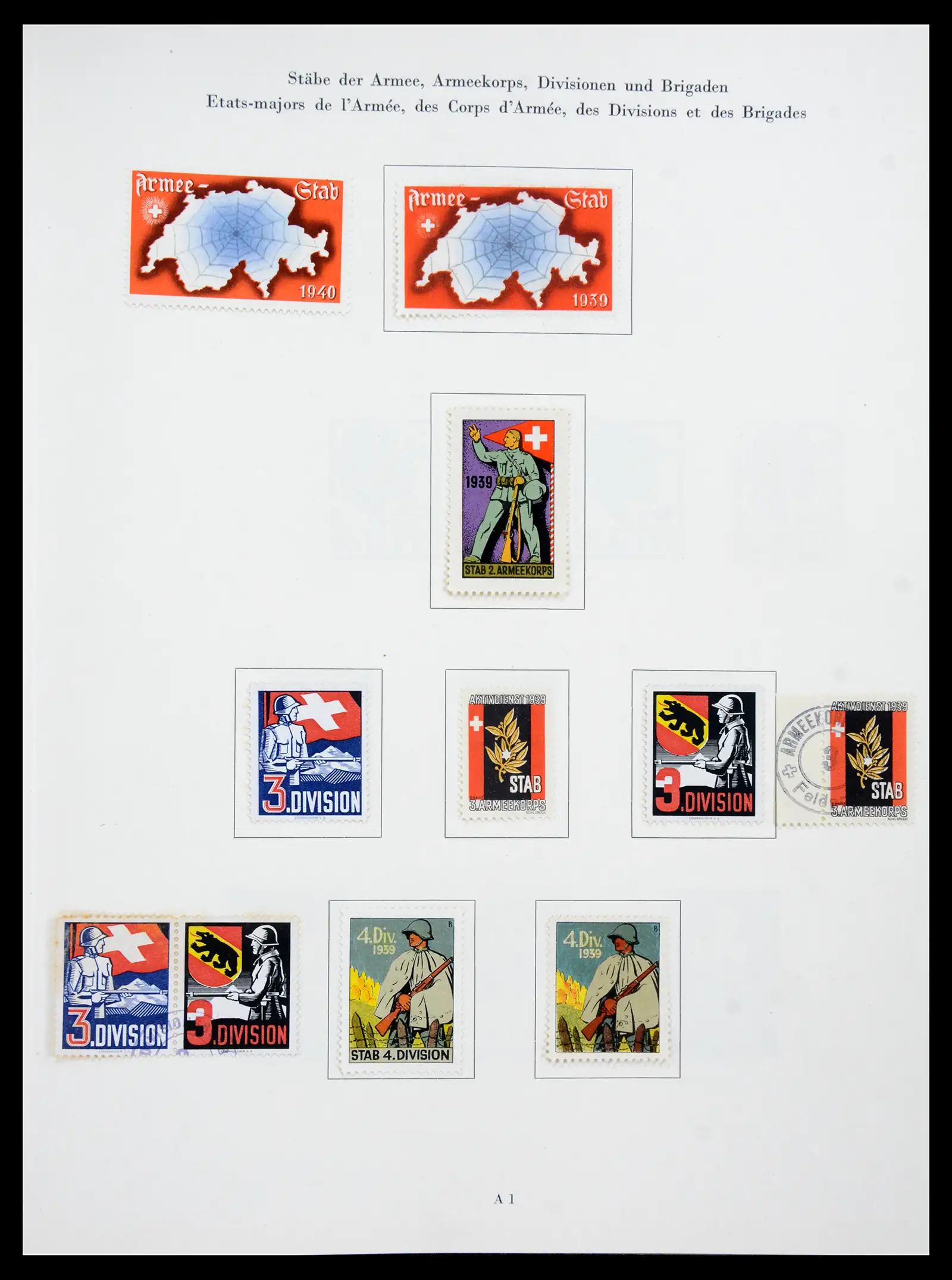 41339 0001 41339 Switzerland soldier stamps 1939-1945. - Image 1