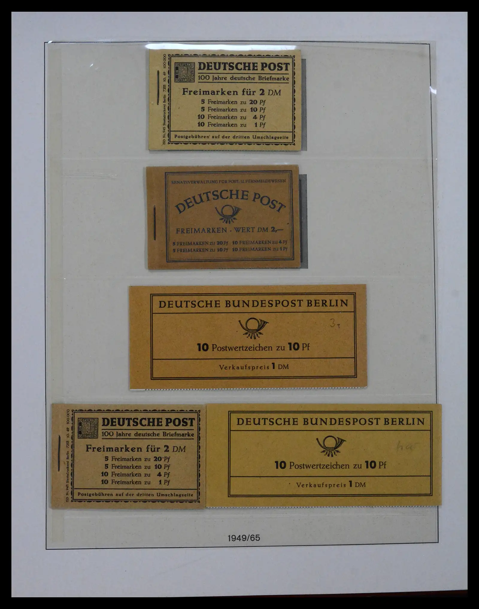 41797 0001 41797 Bund/Berlin stampbooklets complete 1949-2000. - Image 1