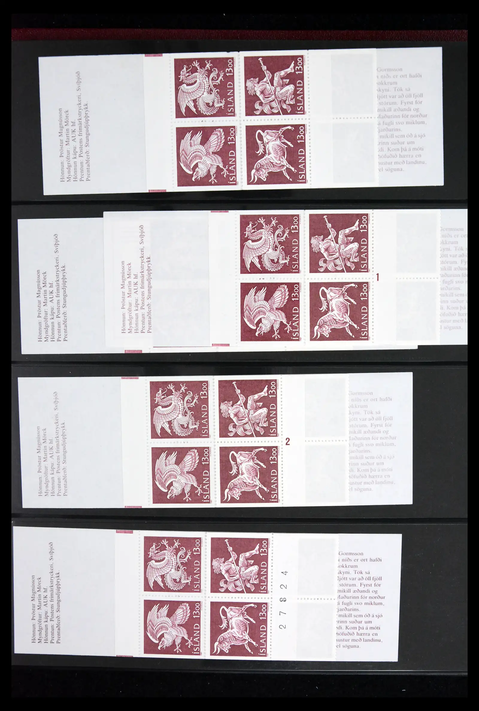 41919 0001 41919 Iceland stamp booklets 1987-2015. - Image 1