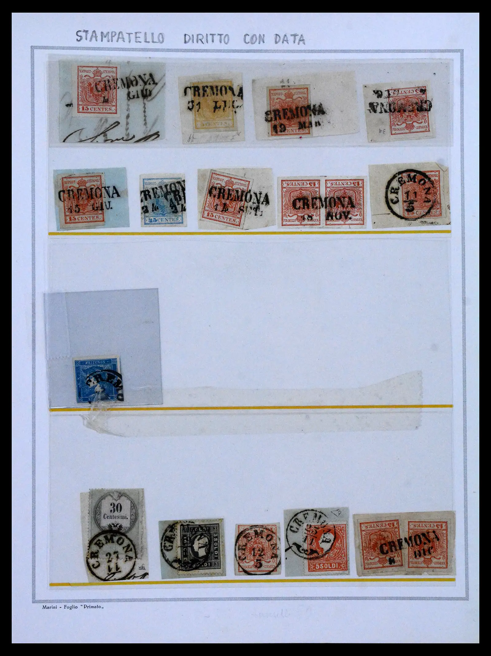 41933 0001 41933 Lombardo Veneto cancellations 1850-1861. - Image 1